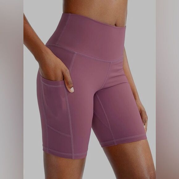 IDEOLOGY PERFORMANCE - L Sz XS Nine-Inch Bike Shorts w/Pockets in Rhapsody. NWT! - Picture 1 of 12